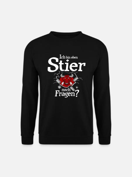 Stier Tierkreiszeichen Sternzeichen - Unisex Pullover - Schwarz