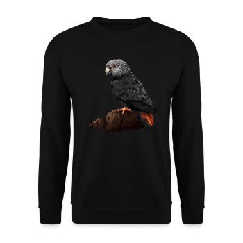 Baby Parrot Bird Macaw Grey Parrot - Unisex Sweatshirt - black - Front - Alina (178cm) & Michal (187cm)