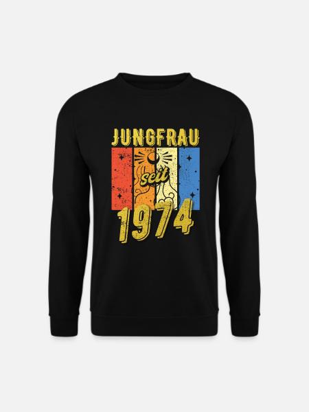 Jungfrau 1974 Sternzeichen Geburtstag - Unisex Pullover - Schwarz