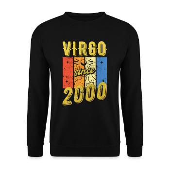Vierge 2000 Cadeau d’anniversaire du zodiaque - Sweat-shirt Unisexe - noir - Devant - Alina (178cm) & Michal (187cm)