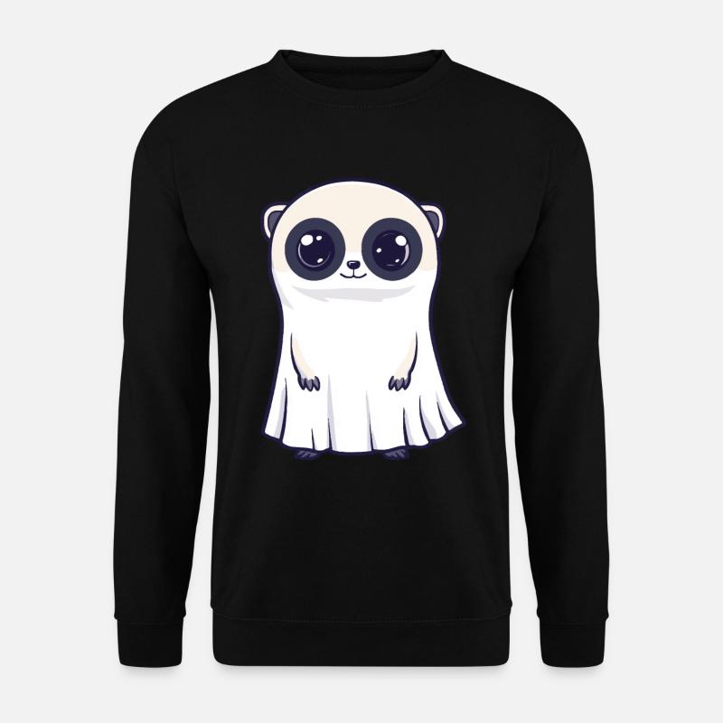Erdmännchen Halloween Comic Geist - Unisex Pullover - Schwarz