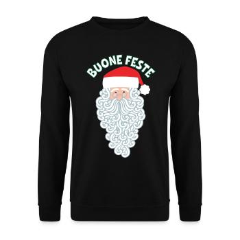 Buone Feste - Unisex Pullover - Schwarz - Vorne - Alina (178cm) & Michal (187cm)