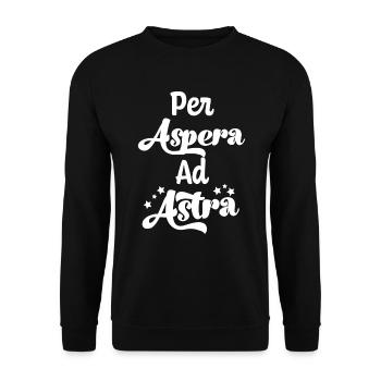 Per Aspera Ad Astra Latin disant latin - Sweat-shirt Unisexe - noir - Devant - Alina (178cm) & Michal (187cm)