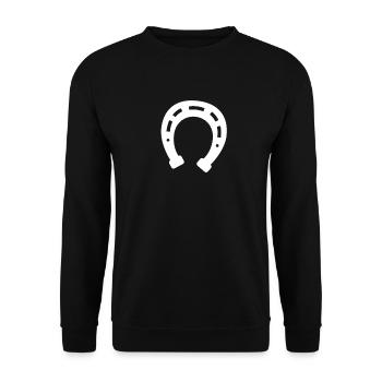 Horseshoe luck horses horse riding baby rider - Unisex Sweatshirt - black - Front - Alina (178cm) & Michal (187cm)