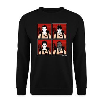 Ghostbusters Charaktere - Unisex Pullover - Schwarz - Vorne - Alina (178cm) & Michal (187cm)