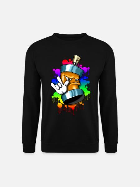 Colorful Spray Can - Unisex Pullover - Schwarz