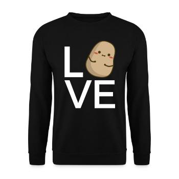 Love Kartoffel - Unisex Pullover - Schwarz - Vorne - Alina (178cm) & Michal (187cm)