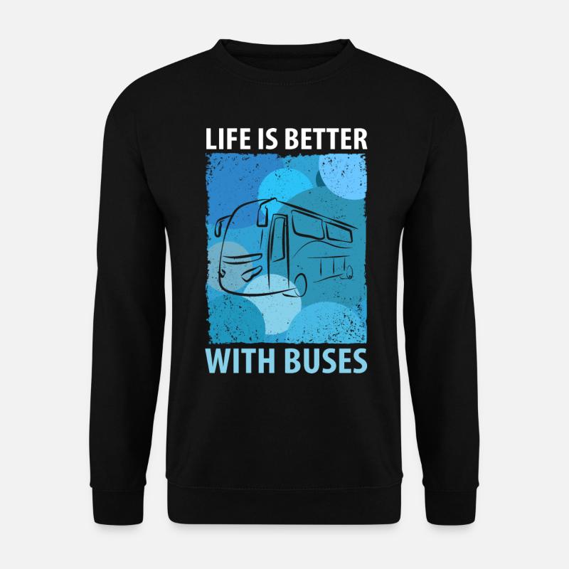 Bus Busfahrer Schulbus Autobus Busfahrerin - Unisex Pullover - Schwarz