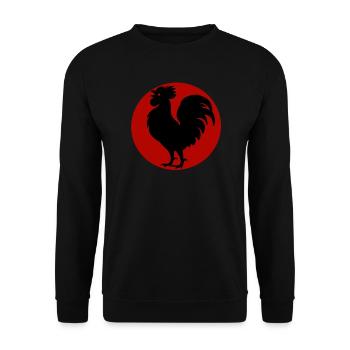 Rooster Ross - Unisex Sweatshirt - black - Front - Alina (178cm) & Michal (187cm)