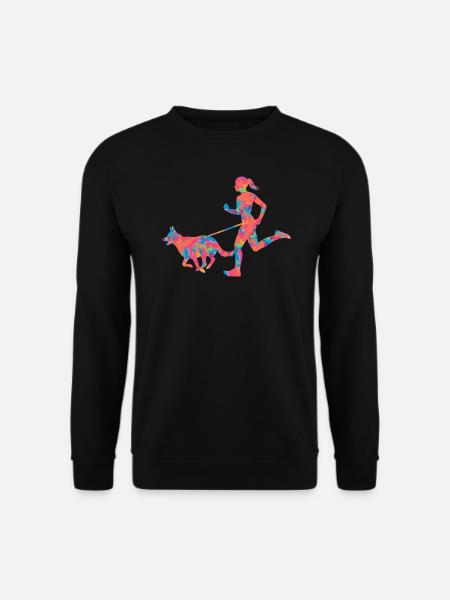 Canicross Läuferin Geländelauf Canicross Frauen - Unisex Pullover - Schwarz