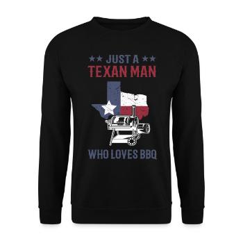 BBQ - Unisex Sweatshirt - black - Front - Alina (178cm) & Michal (187cm)