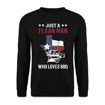 Barbecue Texas - Sweat-shirt Unisexe - noir - Devant - Alina (178cm) & Michal (187cm)