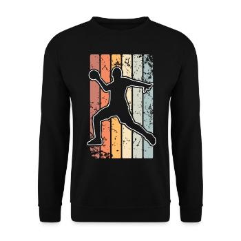 Handball Handballer - Unisex Pullover - Schwarz - Vorne - Alina (178cm) & Michal (187cm)