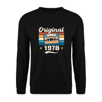Born Gift Original 1978 Gift Idea 1978 - Sweat-shirt Unisexe - noir - Devant - Alina (178cm) & Michal (187cm)
