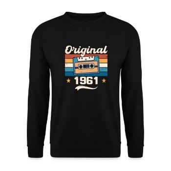 Born Gift Original 1961 Gift Idea 1961 - Sweat-shirt Unisexe - noir - Devant - Alina (178cm) & Michal (187cm)