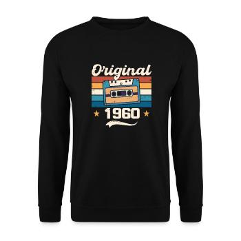 Born Gift Original 1960 Gift Idea 1960 - Sweat-shirt Unisexe - noir - Devant - Alina (178cm) & Michal (187cm)