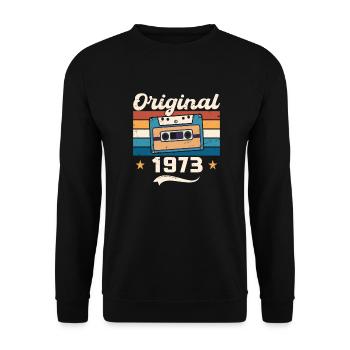 Born Gift Original 1973 Gift Idea 1973 - Sweat-shirt Unisexe - noir - Devant - Alina (178cm) & Michal (187cm)