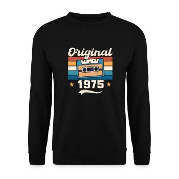 Born Gift Original 1975 Gift Idea 1975 - Sweat-shirt Unisexe - noir - Devant - Alina (178cm) & Michal (187cm)
