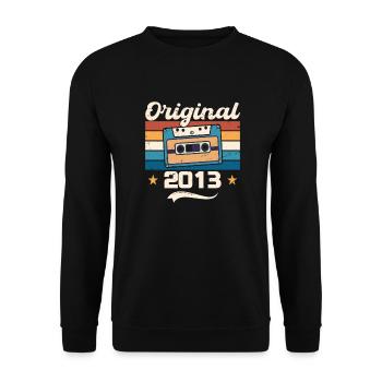 Born Gift Original 2013 Idée cadeau 2013 - Sweat-shirt Unisexe - noir - Devant - Alina (178cm) & Michal (187cm)