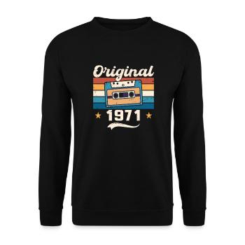 Born Gift Original 1971 Gift Idea 1971 - Sweat-shirt Unisexe - noir - Devant - Alina (178cm) & Michal (187cm)