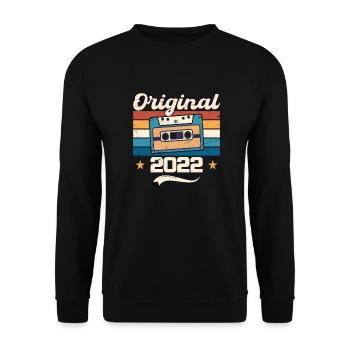 Born Gift Original 2022 Idée cadeau 2022 - Sweat-shirt Unisexe - noir - Devant - Alina (178cm) & Michal (187cm)