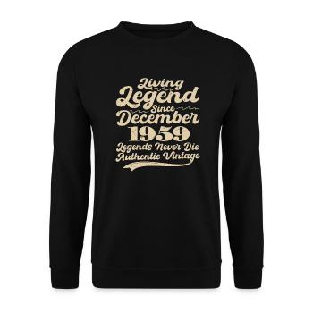 Il était une fois une légende. Décembre 1959 Naissance - Sweat-shirt Unisexe - noir - Devant - Alina (178cm) & Michal (187cm)