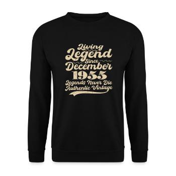 Il était une fois une légende. Décembre 1955 Naissance - Sweat-shirt Unisexe - noir - Devant - Alina (178cm) & Michal (187cm)