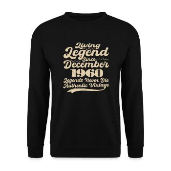Il était une fois une légende. Décembre 1960 Naissance - Sweat-shirt Unisexe - noir - Devant - Alina (178cm) & Michal (187cm)