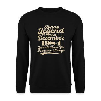 Il était une fois une légende. Décembre 1984 Naissance - Sweat-shirt Unisexe - noir - Devant - Alina (178cm) & Michal (187cm)