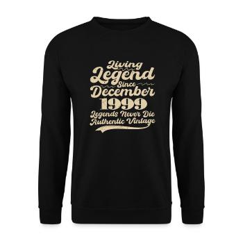 Il était une fois une légende. Décembre 1999 Naissance - Sweat-shirt Unisexe - noir - Devant - Alina (178cm) & Michal (187cm)