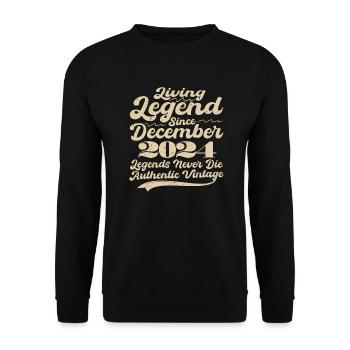 Il était une fois une légende. Décembre 2024 Naissance - Sweat-shirt Unisexe - noir - Devant - Alina (178cm) & Michal (187cm)