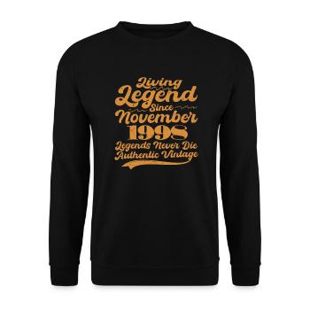 Il était une fois une légende. Novembre 1998 Naissance - Sweat-shirt Unisexe - noir - Devant - Alina (178cm) & Michal (187cm)