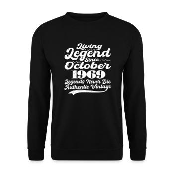 Il était une fois une légende. Octobre 1969 Naissance - Sweat-shirt Unisexe - noir - Devant - Alina (178cm) & Michal (187cm)
