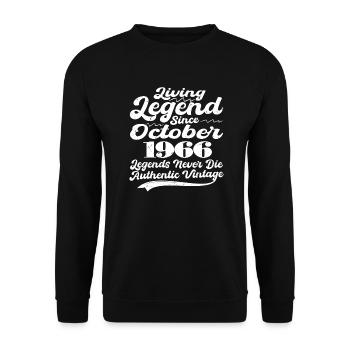 Il était une fois une légende. Octobre 1966 Naissance - Sweat-shirt Unisexe - noir - Devant - Alina (178cm) & Michal (187cm)