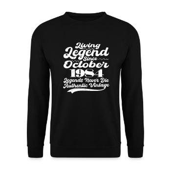 Il était une fois une légende. Octobre 1984 Naissance - Sweat-shirt Unisexe - noir - Devant - Alina (178cm) & Michal (187cm)