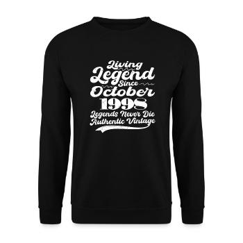 Il était une fois une légende. Octobre 1998 Naissance - Sweat-shirt Unisexe - noir - Devant - Alina (178cm) & Michal (187cm)