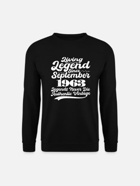 Es war einmal eine Legende. September 1963 Geburts - Unisex Pullover - Schwarz