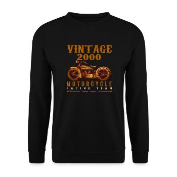 Legends were born in 2000 and ride motorcycles - Unisex Sweatshirt - black - Front - Alina (178cm) & Michal (187cm)