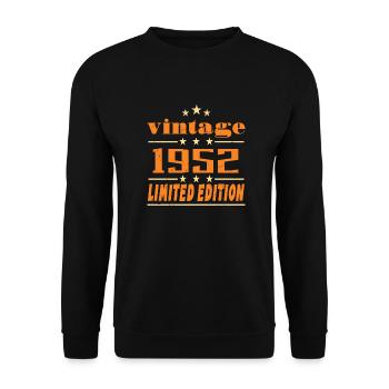 1952 Vintage Retro Birthday Bday Gift 1952 - Sweat-shirt Unisexe - noir - Devant - Alina (178cm) & Michal (187cm)