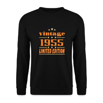 1955 Vintage Retro Birthday Bday Gift 1955 - Sweat-shirt Unisexe - noir - Devant - Alina (178cm) & Michal (187cm)