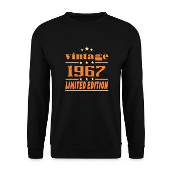 1967 Vintage Retro Birthday Bday Gift 1967 - Sweat-shirt Unisexe - noir - Devant - Alina (178cm) & Michal (187cm)