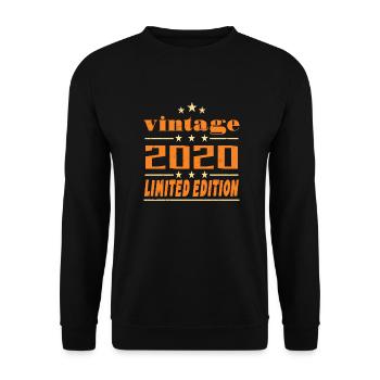 2020 Vintage Retro Birthday Bday Gift 2020 - Unisex Sweatshirt - black - Front - Alina (178cm) & Michal (187cm)