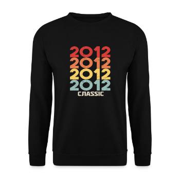 2012 Jubiläum im klassischen Vintage-Stil 2012 - Unisex Pullover - Schwarz - Vorne - Alina (178cm) & Michal (187cm)