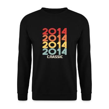 2014 Jubiläum im klassischen Vintage-Stil 2014 - Unisex Pullover - Schwarz - Vorne - Alina (178cm) & Michal (187cm)
