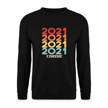 Anniversaire 2021 dans le style vintage classique 2021 - Sweat-shirt Unisexe - noir - Devant - Alina (178cm) & Michal (187cm)