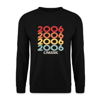 2006 Anniversaire dans le style vintage classique 2006 - Sweat-shirt Unisexe - noir - Devant - Alina (178cm) & Michal (187cm)