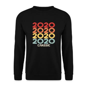Anniversaire 2020 dans le style vintage classique 2020 - Sweat-shirt Unisexe - noir - Devant - Alina (178cm) & Michal (187cm)