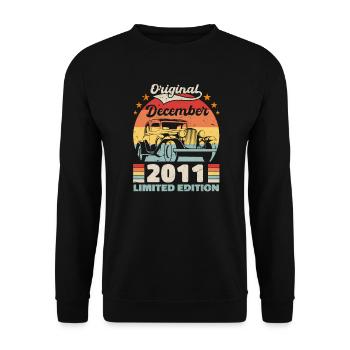 December 2011 Birthday Present December 2011 - Unisex Sweatshirt - black - Front - Alina (178cm) & Michal (187cm)