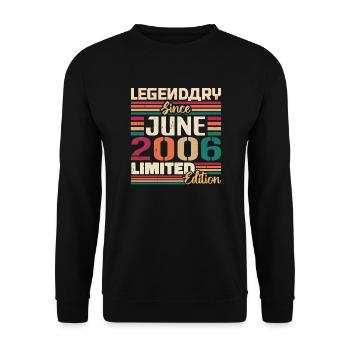 Legendary June 2006 Limited Edition June 2006 - Unisex Sweatshirt - black - Front - Alina (178cm) & Michal (187cm)