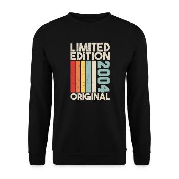 2004 - Limited Edition Birthday Gift 2004 Original - Unisex Pullover - Schwarz - Vorne - Alina (178cm) & Michal (187cm)